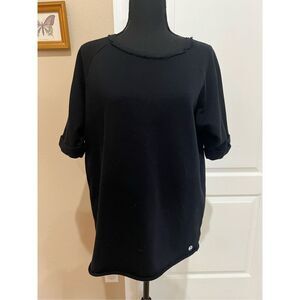 Michael Kors black crewneck short sleeve sweatshirt